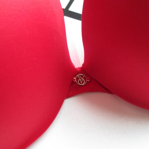 VICTORIA'S SECRET VERY SEXY So Obsessed Red Push-Up Bra 34C NWT VS - Picture 5 of 6